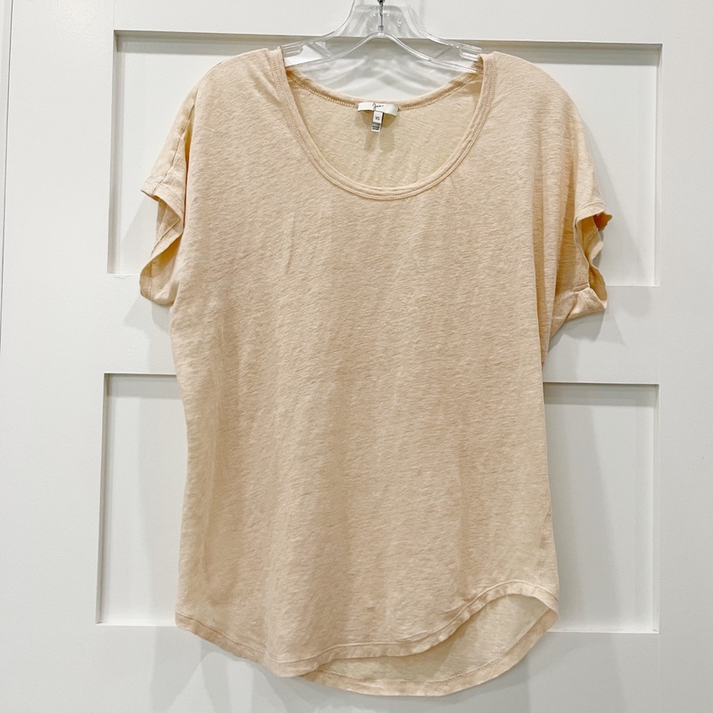 Joie Peach Slub Jersey Tee Shirt